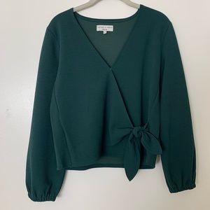 Madewell Texture & Thread Wrap Top